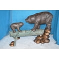 thumbnail image 6 of Family Bear on log giant bronze statue -  Size: 61"L x 34"W x 45"H., 6 of 8