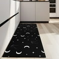 thumbnail image 4 of Black White Cat Moon Star Pattern Kitchen Rug Mat,Kitchen Runner Rugs Non Skid Washable,Decorative Kitchen Floor Mats for Kitchen,Sink,Laundry,17"X47", 4 of 5