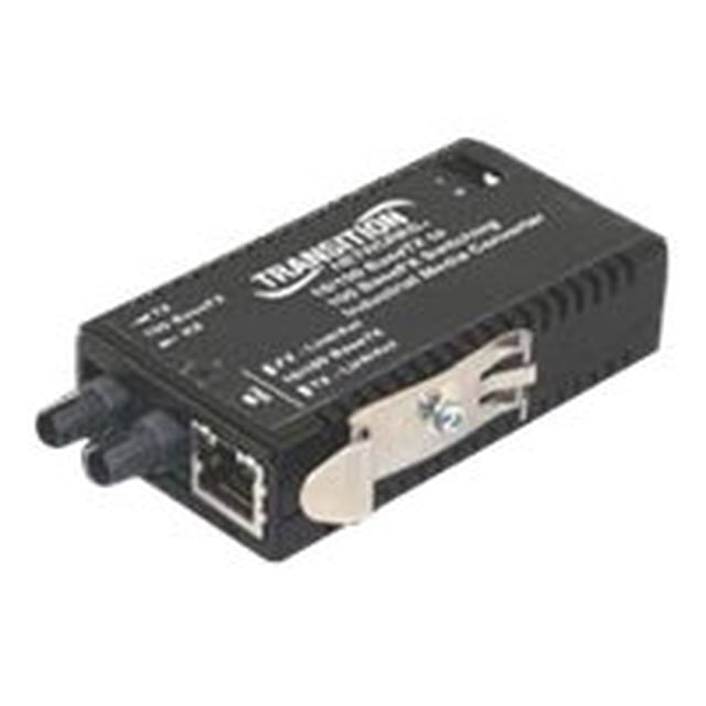Transition Networks M/E-ISW Series - Fiber media converter - 100Mb LAN - 10Base-T, 100Base-FX, 100Base-TX - RJ-45 / ST multi-mode - up to 1.2 miles - 1300 nm