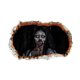 thumbnail image 3 of Adhesivos de pared 3D con efecto de pared rota de zombis para Halloween, 59 x 40 cm, 3 of 4