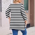 thumbnail image 5 of mfyjkho Tops Casuales Para Mujer, Blusas Informales De Cuello Redondo Liso Para Mujer, De Gran Tamaño, Con Mangas 3/4 Y Cuello Redondo Tops Y Blusas Para Mujer Xl, 5 of 5