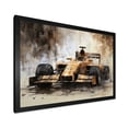 thumbnail image 2 of Designart "Melodic Vintage Formula Car III" Architecture Framed Wall Art Decor - Modern Yellow Race Tracks Bedroom Framed Canvas Wall Art, 2 of 6