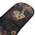 thumbnail image 4 of Yayeee Double Oven Mitt Kitchen Heat Resistant Baking 35" x7" Quilted Glove, Skeleton with Flowers Pattern, 4 of 6