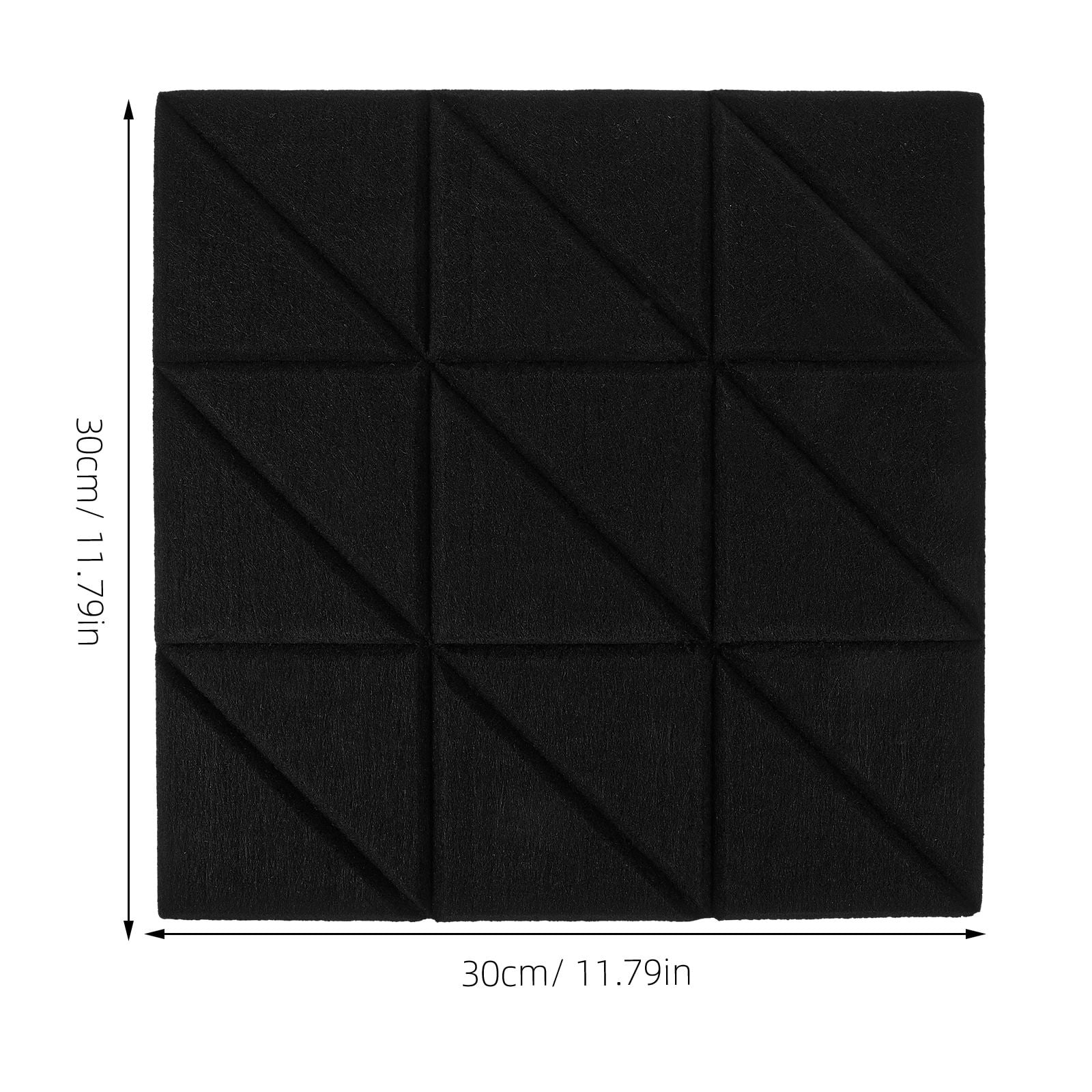 PBPBOX 4Pcs Black Acoustic Sound Proof Panels for Home Studio High Density Fire Resistant Sound Dampening Foam
