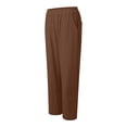 thumbnail image 5 of KPOPLK Cargos Pants Women Low Waist Short Jeans Pants for Women Ladies Capri Pants Pull On Stretch Summer Linen Pants for Women 2024 Home Pants Women Cotton Size S,Coffee, 5 of 8