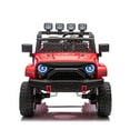 thumbnail image 3 of Resenkos Red,24V 2 Seater Ride On Truck Car, 4WD motors, with 2.4G Remote Control,Metal Suspension,Soft Start,Music, LED Light,Outdoor/Off road/Toys Gifts, 3 of 7