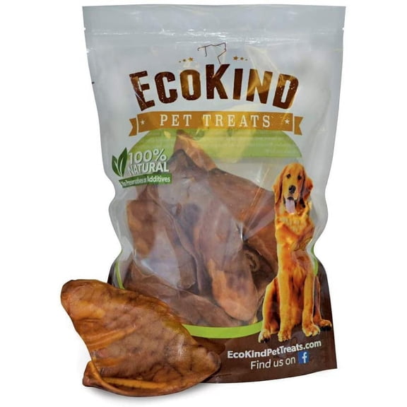 EcoKind Pig Ear Chews for Dogs – High Protein, Healthy Treats for Puppies to Large Dogs, 5 Ct