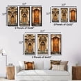 thumbnail image 4 of Designart "Parisian Wooden Enigma V" Vintage Framed Wall Art Set Of 3 - Brown Paris Frame Gallery Wall Set For Home Decor, 4 of 7