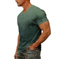 thumbnail image 5 of Men's Gradient V-Neck T-Shirt With Short Sleeve And Chest Pocket Featuring Tie Dye Casual Tee For Summer Spring Streetwear Outfits Gym Workout Red XXL, 5 of 9