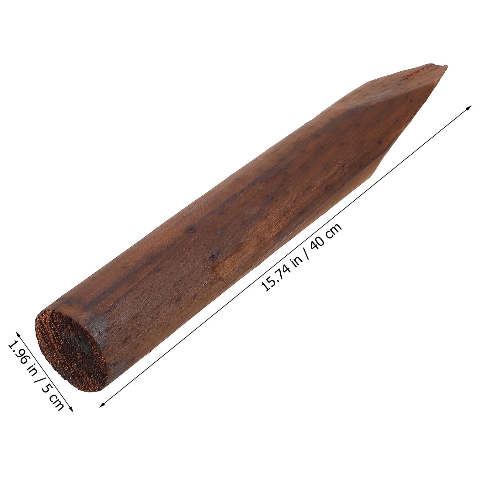 FESTFENDS Garden Bed Edging Brown Wood 2Pcs 15.7X2X2In