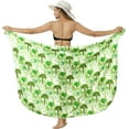 thumbnail image 5 of LA LEELA Women's Sarong Bikini Wraps Cover up Skirt Wrap Bathing suit Swimwear Swimsuit Beach Coverup for Women One Size Green, Palm Tree, 5 of 5