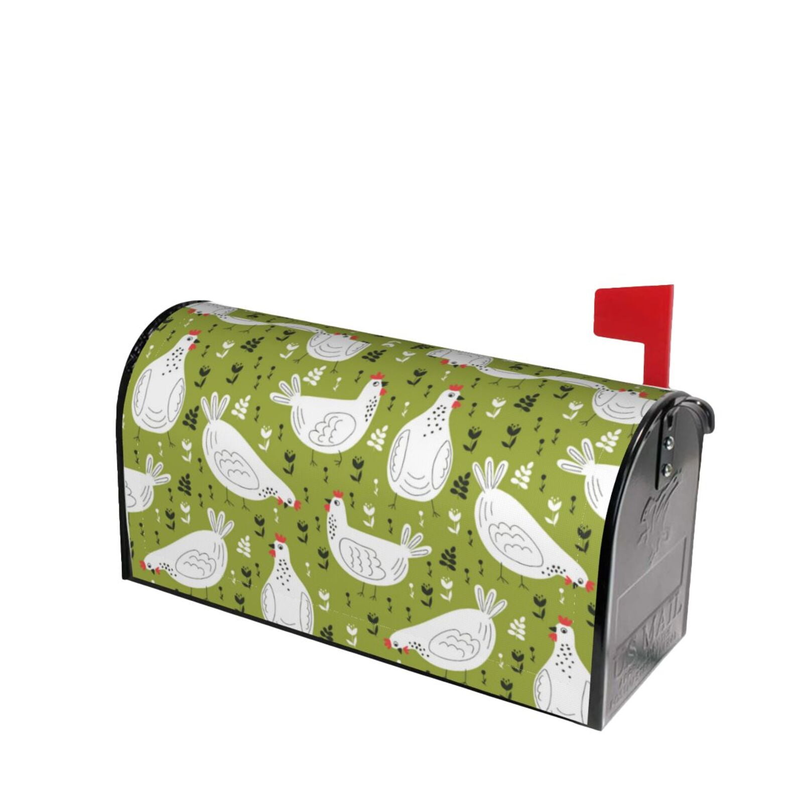 Xecao Lovely Chickens for Mailbox Cover with Magnetic Strips, Waterproof and Sunscreen, Adds a Decorative Touch to Your Garden Yard.