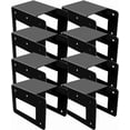 thumbnail image 1 of Outdoor Firewood Racks - 8 Pack Log Storage Rack Bracket Kit, Adjustable Heavy Duty Powder Coated Steel Holder,Fireplace Wood Storage, Log Holder, 1 of 5