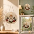 thumbnail image 4 of Dalang Holiday Door Hanging Sign, Gemmed Acrylic Wreath Plaque, Shimmering Seasonal Mantel Entryway Covered Porch Home Accent, 7.9 in, 4 of 7