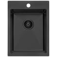 thumbnail image 7 of Ruvati RVH8110BL 15 x 20 in. Single Bowl Stainless Steel Drop in Top Mount Bar Prep Sink, Gunmetal Black, 7 of 7