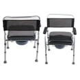 thumbnail image 3 of Commode Portable avec Hauteur Réglable, Cadre Médical, Coussin Anti-Dérapant, Surface en Mousse PU, Légère, Pliable, pour Personnes Âgées, Hauteur Réglable, 3 of 7