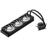 AIO CPU Liquid Cooler with 2.1 LCD Display, ARGB Lighting, 3x 120mm PWM Fans, High-Speed Pump, Universal Intel & AMD Socket Compatibility for Efficient PC Cooling