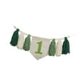 thumbnail image 3 of Tachiuwa High Chair Banner Bead Tassel Garland, Burlap Highchair Banner, Wood Bead Tassel, 1ST Birthday Banner for Boys Girls Bedroom Green, 3 of 9