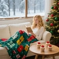 thumbnail image 4 of Large Christmas Flannel Blanket Extra Soft Plush Throw for Bed Couch Decor Holiday Season Gift 51x39 Inches Cozy Warmth, 4 of 5