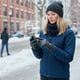 thumbnail image 4 of Guantes Calientes de Invierno | Guantes térmicos impermeables de poliéster para hombres y mujeres | Prendas de manos ligeras plegables de invierno con almohadillas reforzadas | Negro Gris Azul, 4 of 6