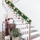 thumbnail image 5 of Guirnalda de encriptación colgante de flores de ratán de 2,7 m de lujo con bolas rojas para decoración de árboles de Navidad para fiestas en casa, 5 of 5