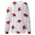 thumbnail image 3 of Gibobby Sudaderas navideñas Blusa de manga larga con cuello en O para mujer, para uso diario, en casa, al libre, con estampado navideño(Blanco,G), 3 of 5