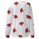 thumbnail image 3 of Gibobby Sudaderas navideñas Blusa de manga larga con cuello en O para mujer, para uso diario, en casa, al libre, con estampado navideño(Blanco,M), 3 of 5