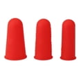 thumbnail image 1 of Antideslizante Pistola de pegamento caliente Tapas para dedos Funda de silicona para dedos Rojo 3 piezas Ehuebsd Libre de BPA, 1 of 8