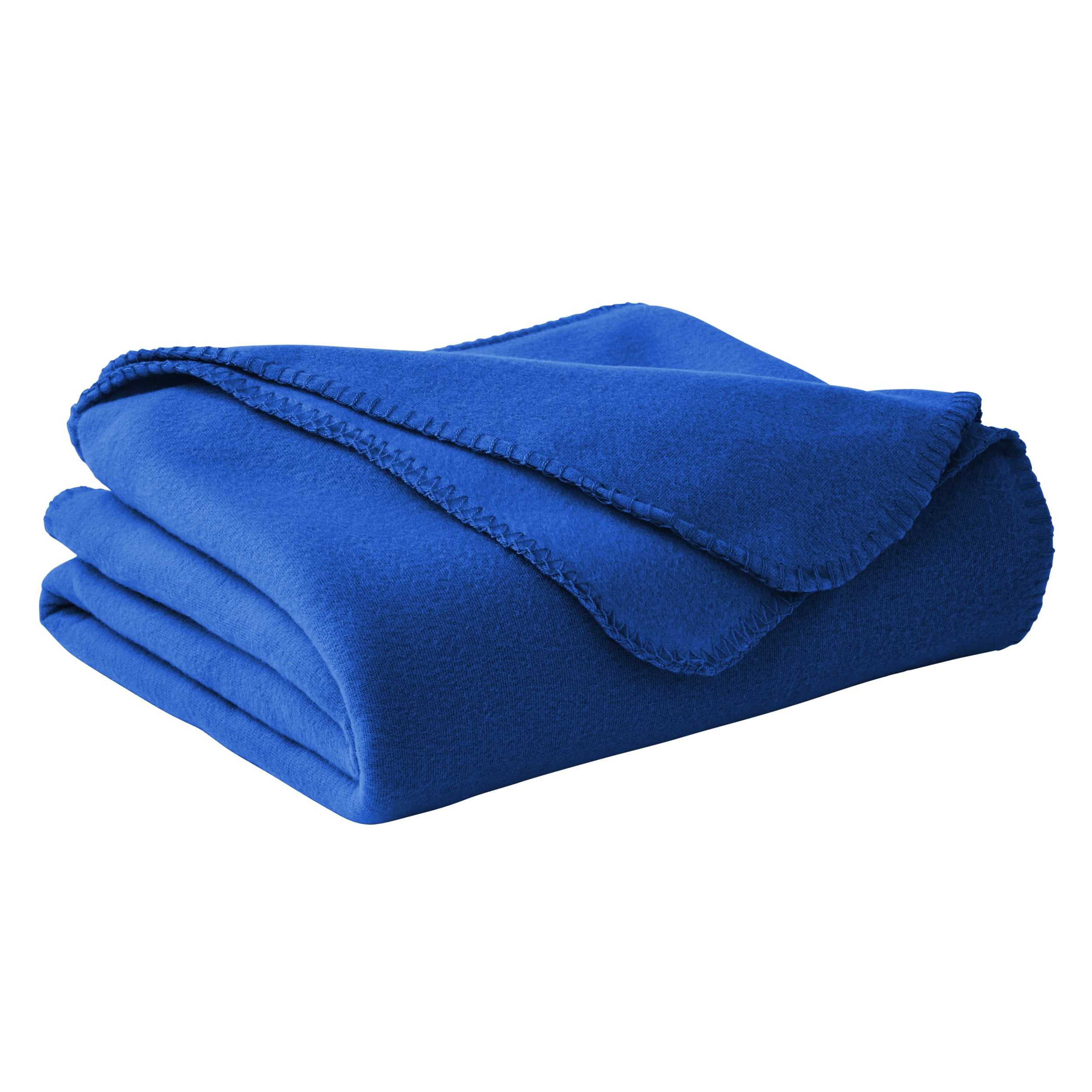 Mainstays 50” x 60” Fleece Throw Blanket, Really Royal Blue
