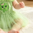 thumbnail image 3 of JUMEYU Newborn Girl Dresses Baby Outfit Newborn Girl Summer Clothes Short Sleeve Romper Romper 0 3 6 9 12 18 24 Months (Green,3-6 Months), 3 of 5
