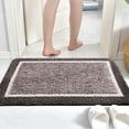 thumbnail image 4 of Fnochy Bathroom Rugs 30x20, Extra Soft and Absorbent Microfiber Bath Mat, Non-Slip, Machine Washable, Quick Dry Shaggy Bath Carpet, Suitable for Bathroom Floor, Tub, Shower (Black and White), 4 of 8