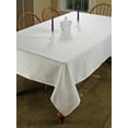 thumbnail image 4 of Violet Linen Luxury Hotel Solid Pattern, Heavy Duty, Washable, Polyester, White , 60 Inch by 138 Inch, Seats 12 to 14 people, Rectangular Tablecloths, 4 of 4