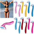 thumbnail image 1 of 12 Pcs Disposable Bikini Razors for Women Bikini Line Trimmer Shaver Small T Type Razor Durable Travel Accessories Pubic Hair Removal Beauty for Body Cosmetic Tool(Multicolor), 1 of 7