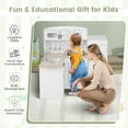 thumbnail image 6 of Costway Kid’s Corner Kitchen Playset Wooden Chef Play with Sink Stove Range Hood Utensils, 6 of 9