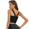 thumbnail image 2 of BEAUKEY Women Short Sexy Elastic Crop Top Summer Vest Female Bodycon Top Sleeveless XS, 2 of 3