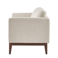 thumbnail image 4 of Weston Home Riley Linen Upholstered Loveseat with Wood Legs, Beige, 4 of 5