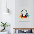 thumbnail image 3 of ARISTURING Watercolor Headphone Canvas Wall Art Music Earphones Canvas Print Painting Musical Music Studio Wall Decor DJ Gift, 3 of 4