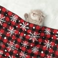 thumbnail image 2 of Naloa Buffalo Plaid Snowflakes Dog Blanket, 3 Sizes Cat Blanket for Indoor Cats Large Medium Small Dog Gifts-Large, 2 of 8