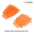 thumbnail image 3 of Unique Bargains Reusable Scratch-Free Cleaning Gloves Microfiber Chenille Mitts, Orange, 3 of 5