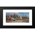 thumbnail image 2 of Francesco Peluso 14x8 Black Modern Framed Museum Art Print Titled - An Algerian Caravan at Rest, 2 of 5