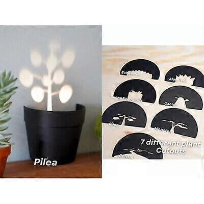Light Projections Plant Pot with 7 Plant Accessories, Black Hole Projection Lamp