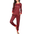 thumbnail image 2 of Ekouaer Womens Pajamas Sets Long Sleeve Tops with Jogger Pants Soft Pjs Lounge Set Outfits with Pockets, 2 of 6
