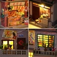 thumbnail image 4 of DIY Book Nook Kit 3D Wooden Book Stand Puzzle LED Glowing Book Nook Dollhouse Kit Creative Wooden Alley Book Nook Educational Bookshelf Insert Bookend Building Kits for Kids Adults, 4 of 6