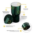thumbnail image 3 of RTIC 30 oz Ceramic Lined Insulated Essential Tumbler, Leak-Resistant Lid, Emerald Green Metallic, 3 of 5