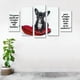 thumbnail image 3 of Cuadro Decorativo Bulldog Francés Frase Amistad Juego De 5 Piezas 150x80cm Ideal Para Sala Recámara Moderna Veterinaria, 3 of 5