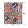 thumbnail image 5 of Pioneer Flower Floral Print Pattern Shower Curtain 72"x84" ,Bathroom Decorative Shower Curtains Set with 12 Hooks,Modern Waterproof Washable Shower Curtain, 5 of 6