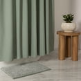 thumbnail image 4 of Cotton Blend Waffle Shower Curtain by Comfort Canopy, 72" x 72", Sage, 4 of 7
