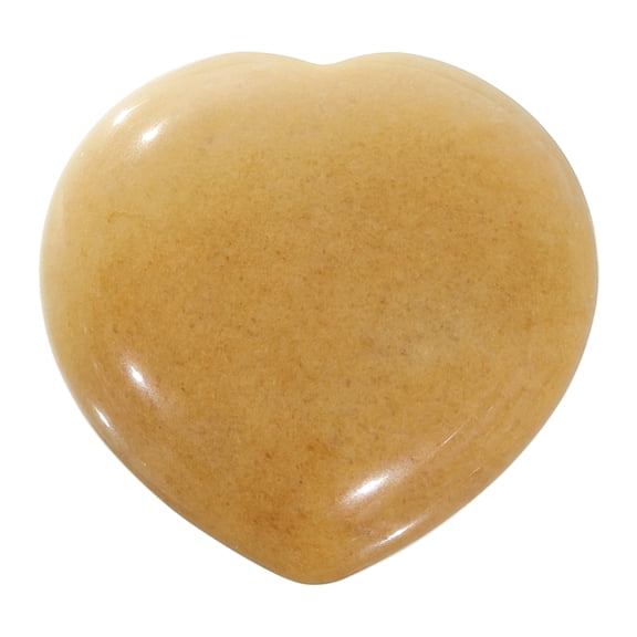 Uxcell Natural Heart Shaped Crystal Stone, 1.6 Inch Mini Polished Love Gemstone Crystal, Pocket Rock Engraved Worry Stones for Women Gifts Meditation, Topaz