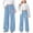 Light Blue, variant on YUEHUA Girl's Wide Leg Sweatpants Elastic High Waisted Flowy Drawstring Loose Baggy Pants with Pockets for Teen Girl 6-14Y, 13-14 Years