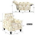 thumbnail image 3 of Christopher Knight Home Modern Floral Fabric Recliner Chair with Adjustable Backrest & Solid Wood Legs, Yellow, 3 of 11